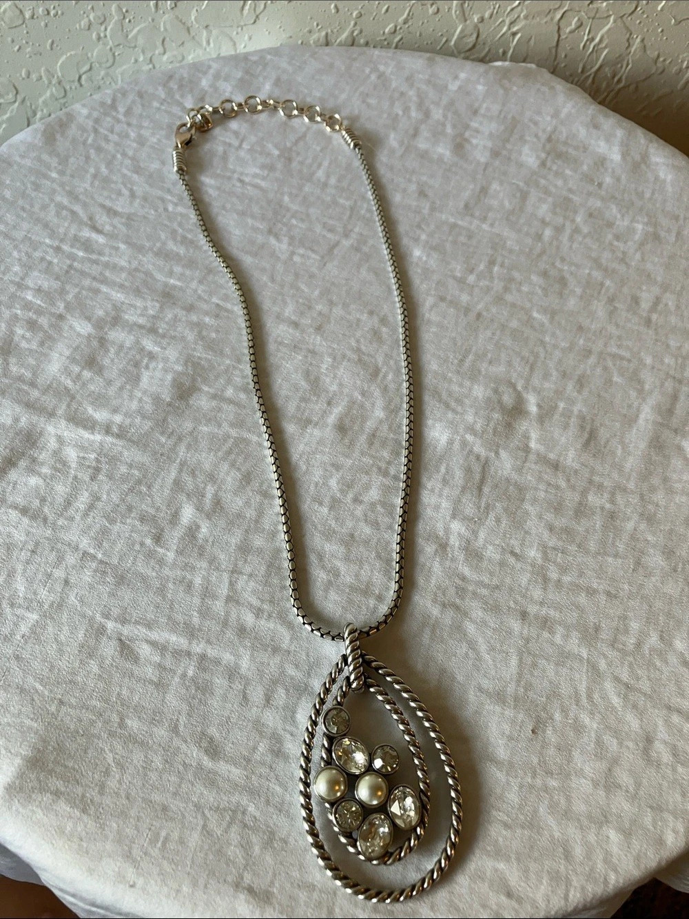 Brighton: Silver Tone Statement Pendant Necklace